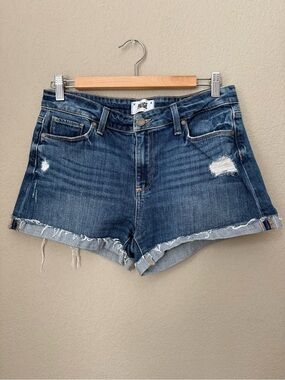 PAIGE Distressed Denim Cutoff Shorts
